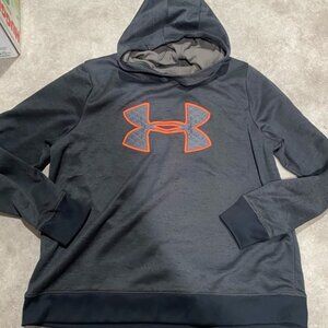 Women’s  Gray Cowl Neck Hoodie with Neon Logo